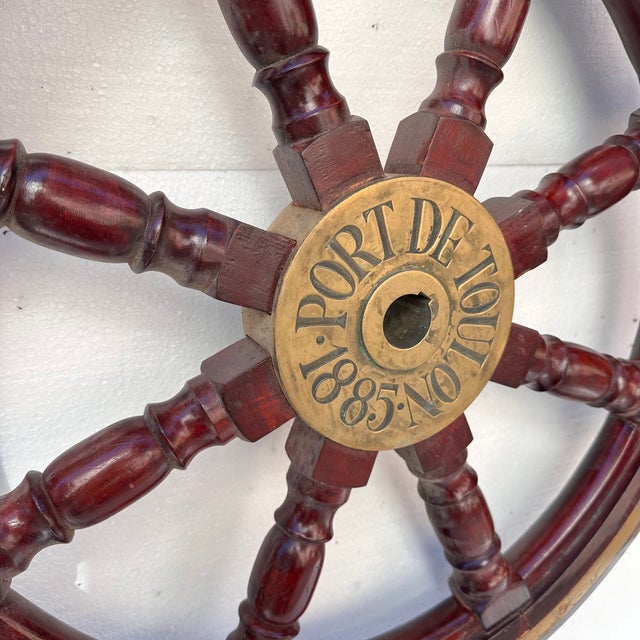Antique Napoleon III Ships Wheel, 1885 For Sale - Image 13 of 18