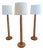 Pine Floor Lamps by Uno Kristiansson, Set of 3 For Sale