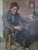 Original oil painting by Edwardo Scognamiglio of a seated Italian man with an empty wine bottle. The medium is oil on...