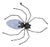 Mid-Century Modern Wall Lamp in Metal and Murano Glass Depicting a Spider, Italy, 1950s For Sale