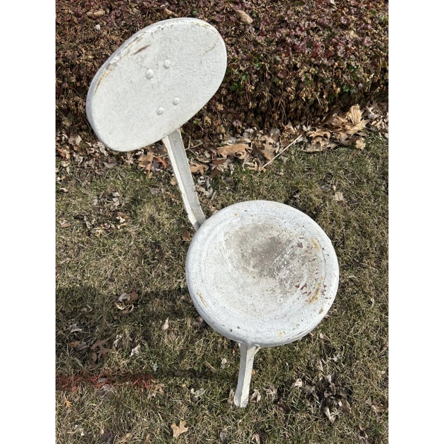 Whimsical Pair Vintage White Outdoor Chairs For Sale In Minneapolis - Image 6 of 6