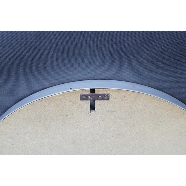 Italian Round Aluminium Mirror, 1970s For Sale - Image 10 of 11