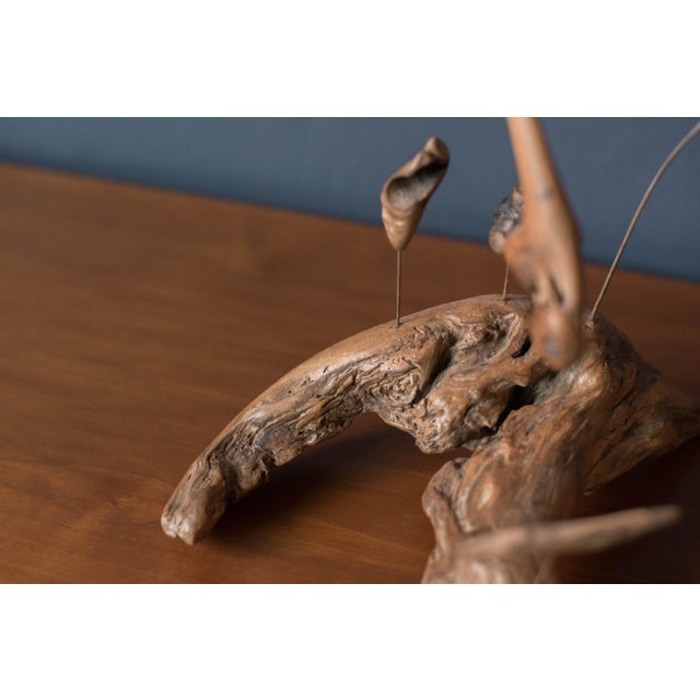 Mid Century Modern Abstract Driftwood Suspended Table Sculpture For Sale - Image 10 of 10