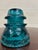 Early 20th Century Vintage Hemingray 40 Aqua Teal Glass Insulator For Sale - Image 5 of 7
