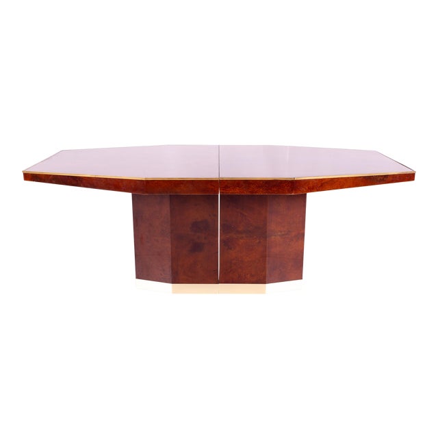 Italian Mid Century Hexagonal Pedestal Base Dining Table Chairish