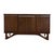 Vintage Low Laminate Top Walnut Petite Credenza has a durable, easy to clean surface and features splayed sculpted...