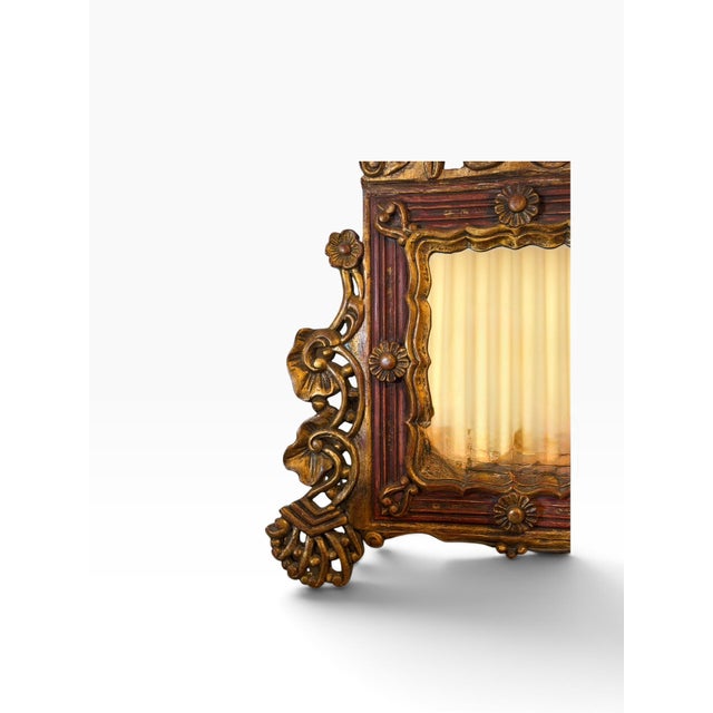 19th Century Petite Antique Spanish Colonial Giltwood Mirror For Sale - Image 5 of 7