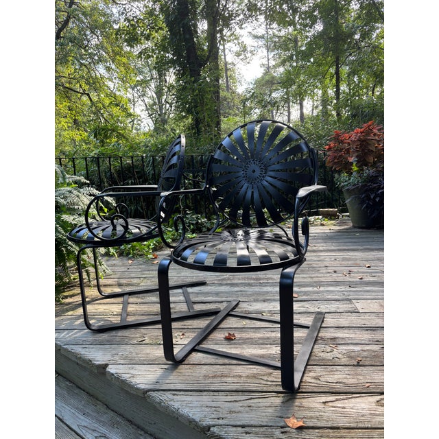 Francois Carre Francois Carre Curvy Iron Porch Rockers - Set of 2, Attributed For Sale - Image 4 of 8
