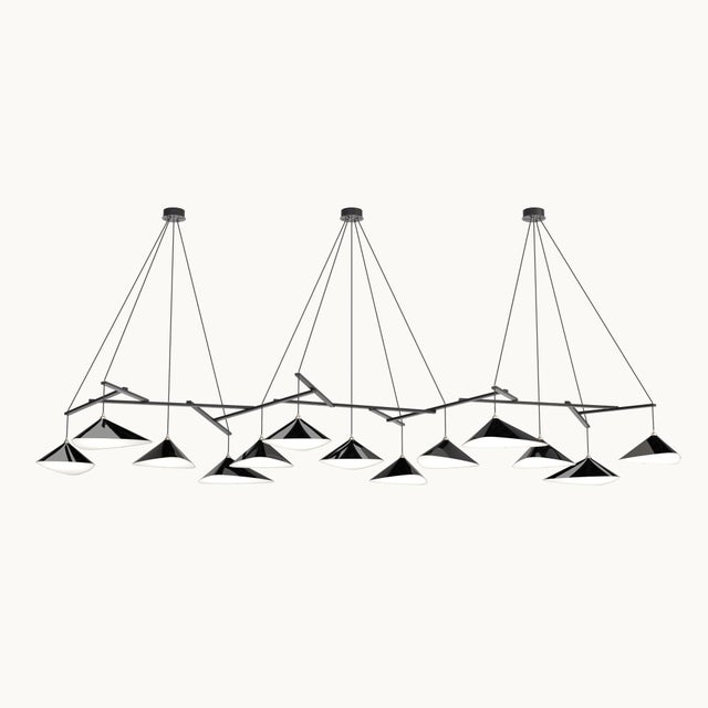 Contemporary Emily Group of Thirteen in High Gloss Paint Pendant Light from Moss Objects For Sale - Image 3 of 6