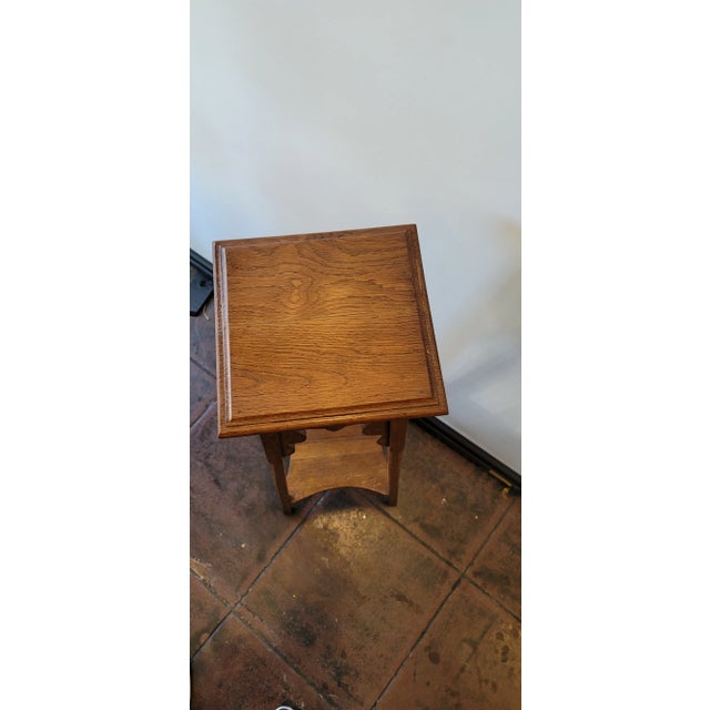 English Antique Art Nouveau Pedestal Plant Stand Arts & Crafts For Sale - Image 3 of 8