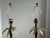 Vintage Hollywood Regency Faux Bamboo English Mahogany Palm Lamps For Sale - Image 12 of 12