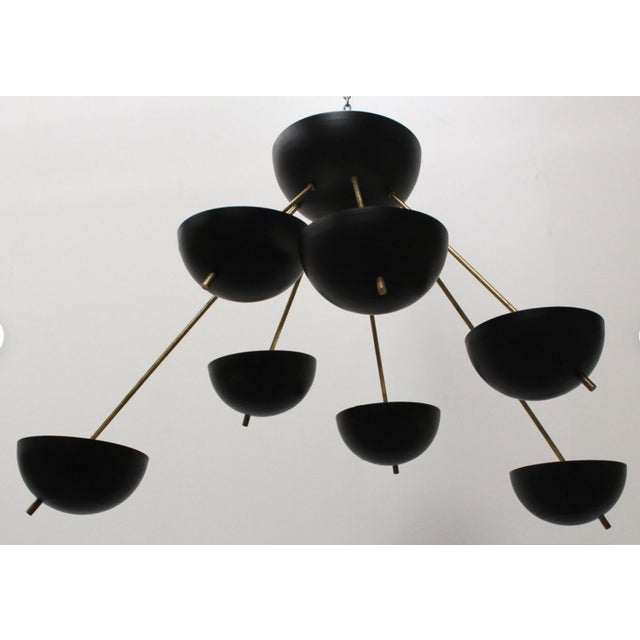 Mid 20th Century Mid-Century Modern Chandelier in Brass, 1960s For Sale - Image 5 of 7