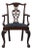 High End Vintage Solid Mahogany Traditional Chippendale Style Dining Arm Chair 102488 For Sale