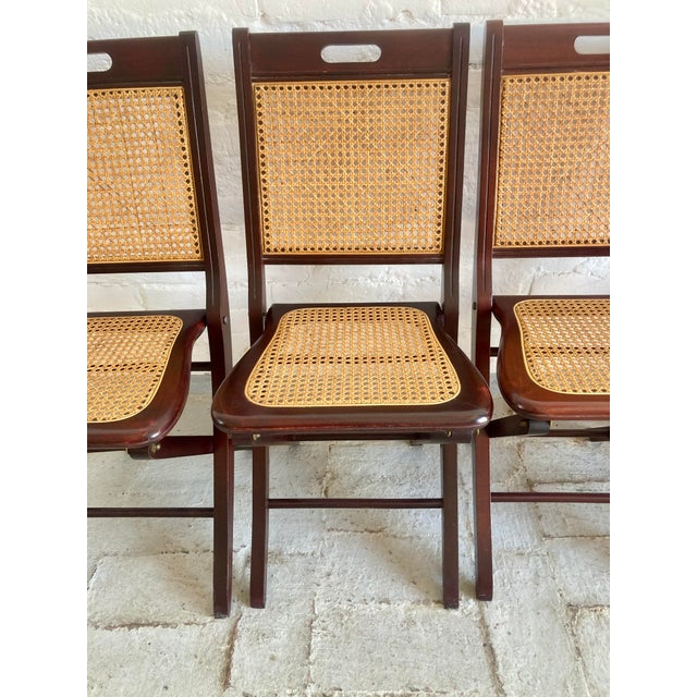 Folding Chairs in Vienna Straw, 1970s, Set of 6 For Sale - Image 12 of 18