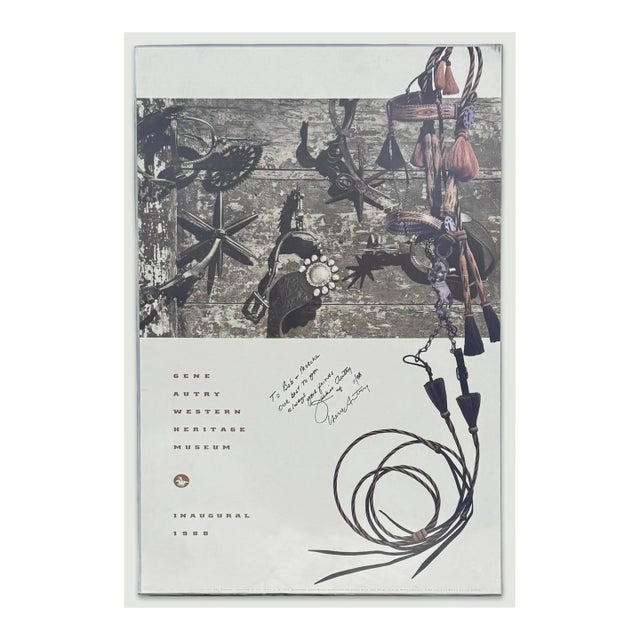 Vintage 1988 Gene Autry Museum Inaugural Large Print in Custom Acrylic Frame W/ Memorabilia For Sale