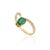VR Jewels Handmade 14k Yellow Gold Natural Oval Emerald Diamond Bypass Ring Size 8 For Sale - Image 4 of 17