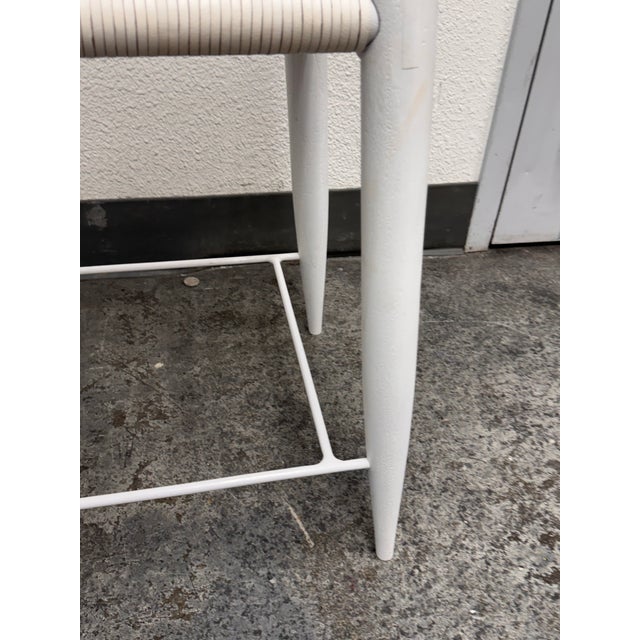 Ayush Kasliwal for Cb2 Leather-Wrapped Stool For Sale In San Francisco - Image 6 of 12