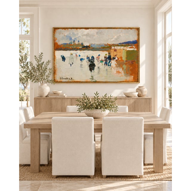 Mark D. Sikes 1906 Vintage La Concha Beach Art Print by Joaquín Sorolla - 30" X 20" For Sale - Image 4 of 9
