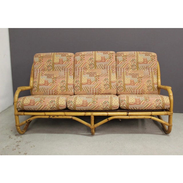 Rattan 3-Seater Sofa, 1970 For Sale - Image 11 of 11