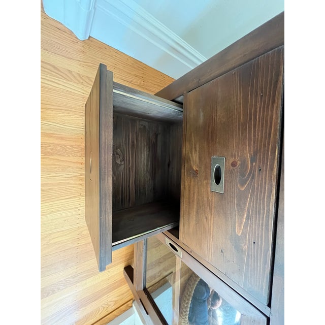 Crate & Barrel Morris Chocolate Brown Credenza For Sale - Image 4 of 15