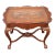 Neoclassical Style Carved Wood Cherub Removable Tray Table For Sale
