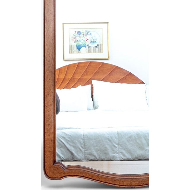 Wood Vintage French Provincial Carved Fruitwood Mirror by John Stuart for John Widdicomb For Sale - Image 7 of 16