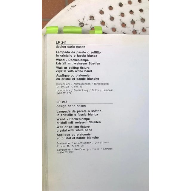 White Glass Wall Light by Carlo Nason for Mazzega, 1970s For Sale - Image 8 of 9