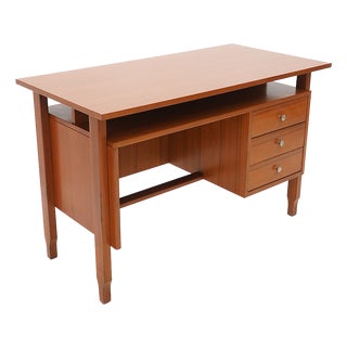 Teak Desk with Drawers, 1960s For Sale