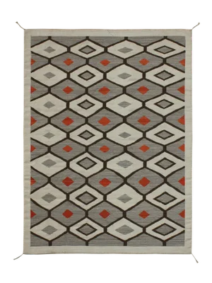 Handwoven Traditional Design Kilim Rug - 9′2″ × 12′