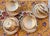 1930s Spode Cowslip Basketweave Brown and Cream Ceramic Teacups and Saucers, Set of 4 For Sale - Image 10 of 18