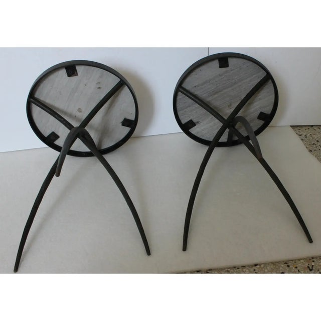 Marble Top Side Tables 1990s - A Pair For Sale - Image 12 of 18