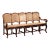 19th Century French Louis XV Carved Oak Five-Seat Caned Settee For Sale