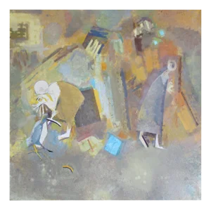 Victor Karnauh, Meeting, Oil on Canvas, 1990s