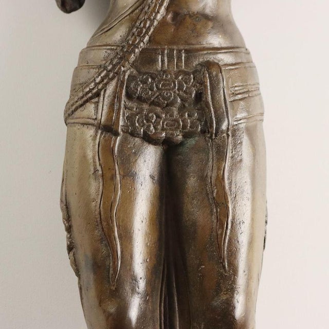 Metal Antique 20th Century Bronze Bodhisattva Sculpture, Cambodia For Sale - Image 7 of 13