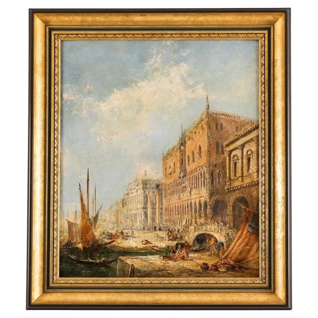 Jane Vivian, The Doge's Palace, 19th Century, Oil on Canvas, Framed For Sale - Image 13 of 13