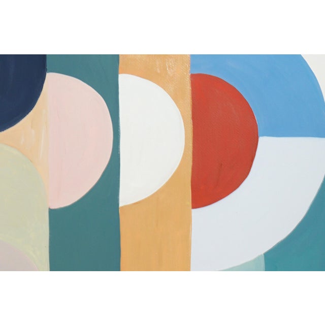 Paper 2026, Art Deco Painting Triptych, Slippery Slope, Acrylic Paint on Watercolor Paper, Pastel Pattens by Natalia Roman For Sale - Image 7 of 11