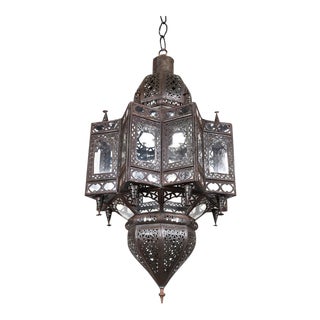 Large Moroccan Star Shaped Light Pendant For Sale