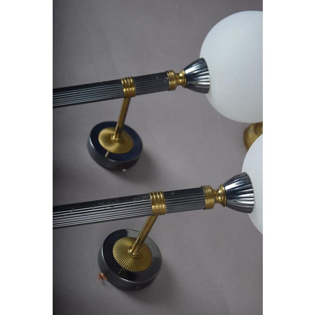 1970s Wall Lights, Style of Maison Jansen, Neoclassical French Design - a Pair For Sale - Image 4 of 12