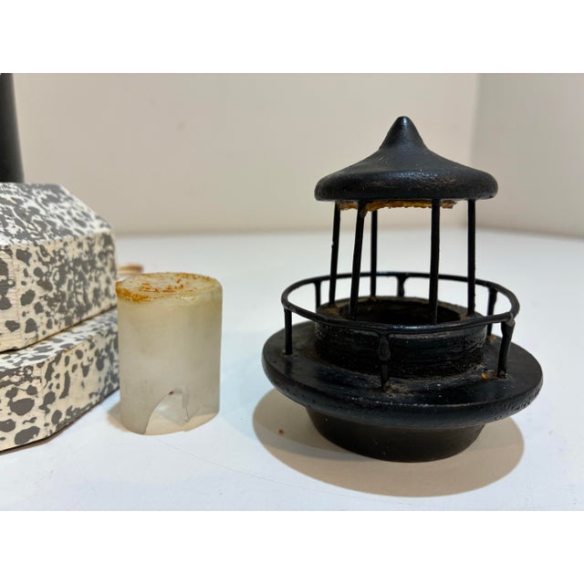 Vintage Wooden Cape Hatteras Lighthouse Lamp For Sale - Image 9 of 10