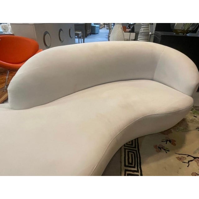 Wood Vintage Cloud Serpentine Sofa, Styled After Vladimir Kagan For Sale - Image 7 of 11