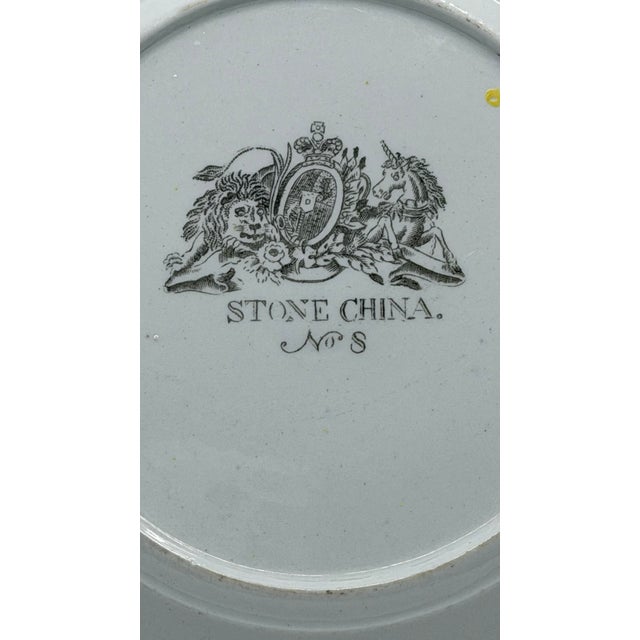 Early 19th Century Antique Pink and Green Chinoiserie Georgian Hicks & Meigh Ironstone Bowls -Set of 8 For Sale - Image 5 of 5