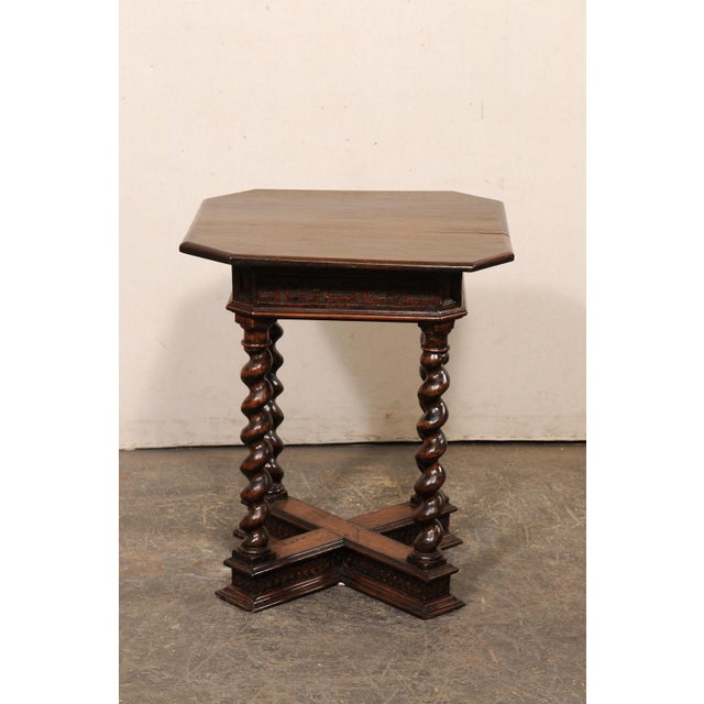 Late 18th C. Italian Ornate Accent Table For Sale - Image 4 of 10