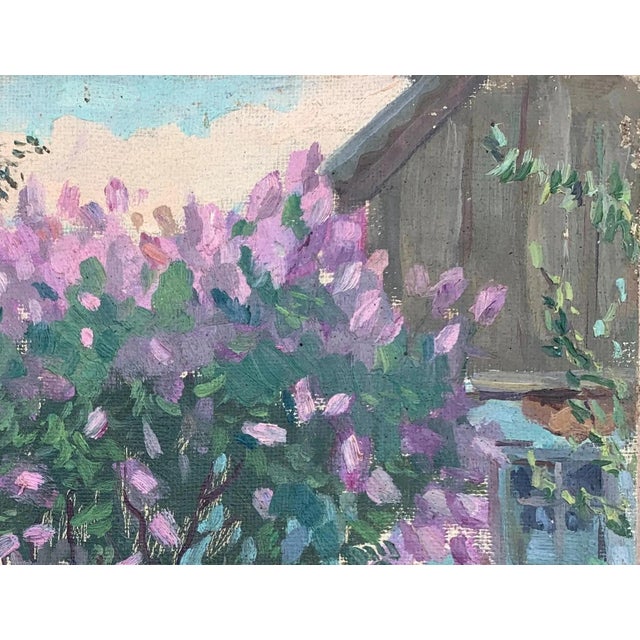 Realism Vintage Ukrainian Impressionist Oil Painting, Rural Landscape, 1961 29-38 For Sale - Image 3 of 6