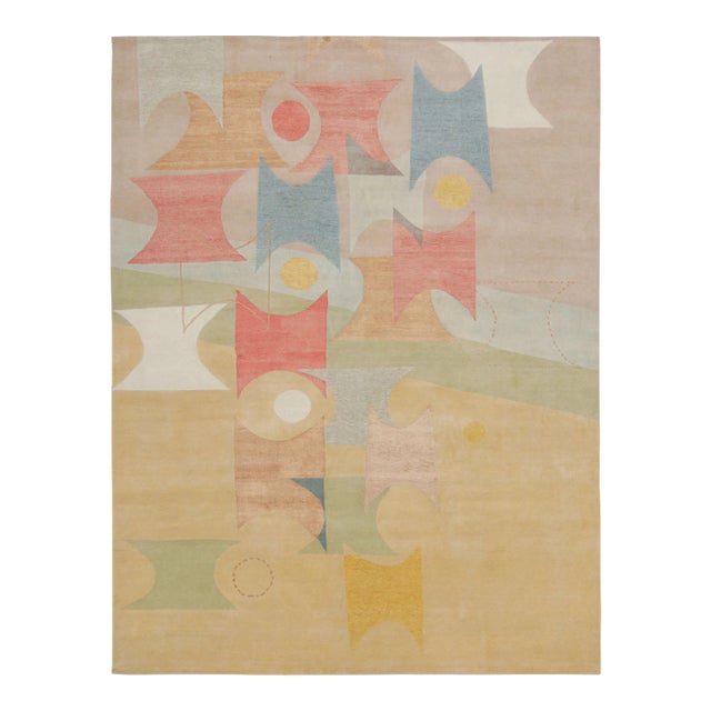 Rug & Kilim x Jenn Ski Mid-Century Modern Style Rug with Geometric Patterns, 8x10 For Sale