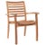 Hi Teak Birmingham Stacking Teak Outdoor Dining Armchair 4pc For Sale - Image 4 of 6