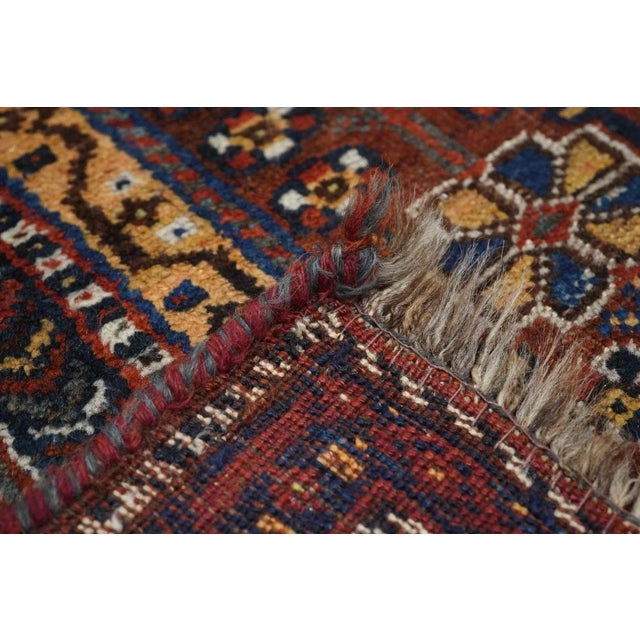 Traditional Antique Persian Qashqai Rug 4'9'' X 7'5'' For Sale - Image 3 of 11
