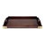 Asian Vintage Bombay Company Asian Style Serving Tray With Brass Corners For Sale - Image 3 of 11