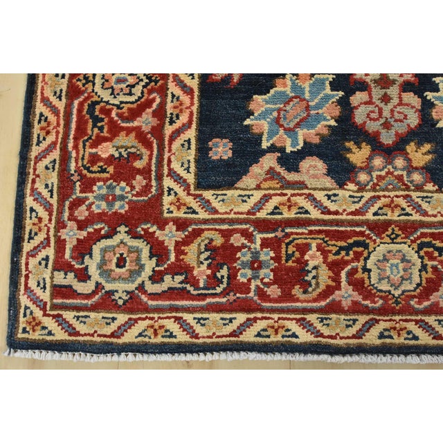 Kazak Runner 2’9” X 9’5” Blue Wool Traditional Hand-Knotted Oriental Rug For Sale - Image 11 of 14