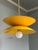 Modern Modern Handcrafted Brass and Mustard Yellow Metal Pendant Light Fixture For Sale - Image 3 of 8