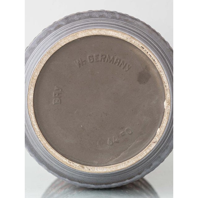 Mid-Century Modern Ceramic Table Lamp with Silk Lampshade from Bay Keramik, 1950s For Sale - Image 6 of 14